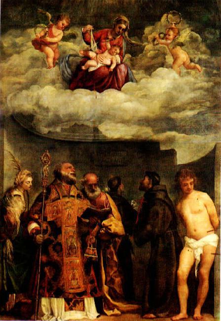 TIZIANO Vecellio Madonna of Frari dg Sweden oil painting art